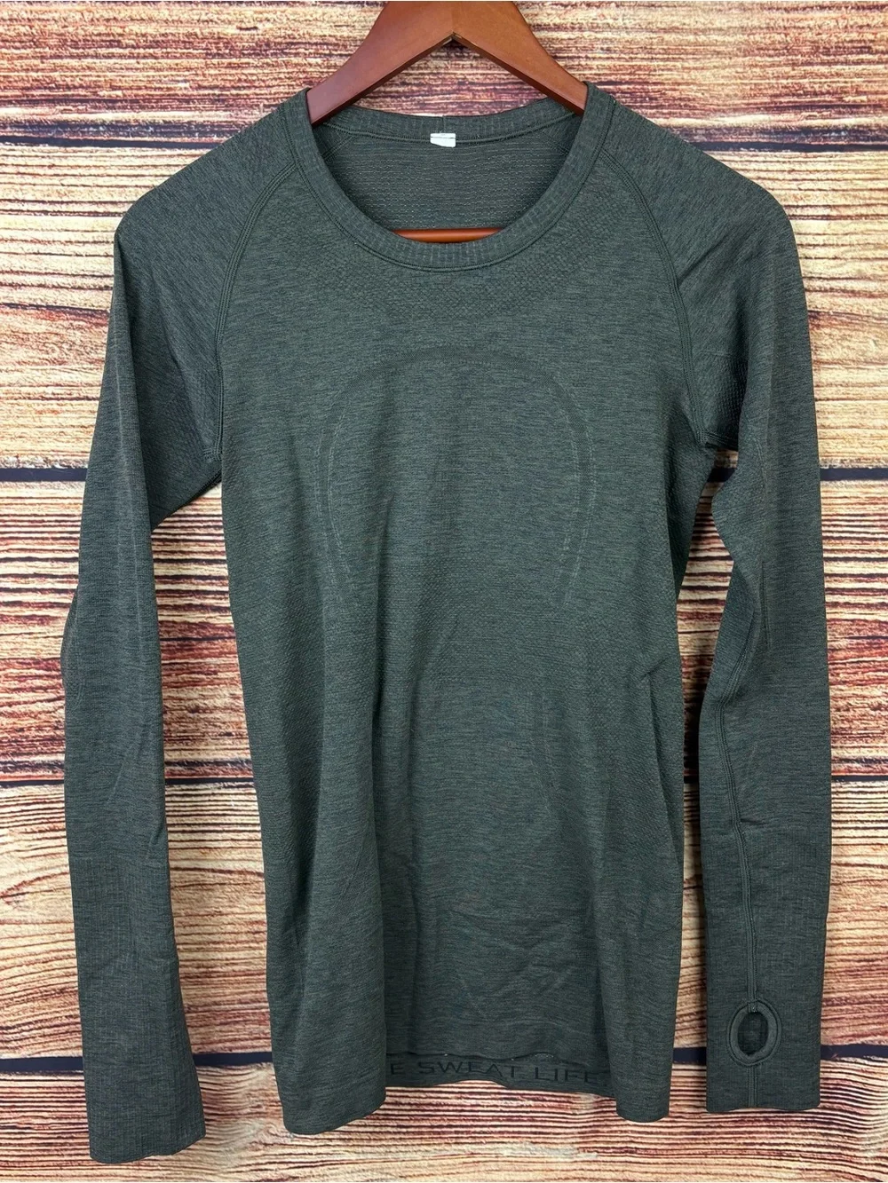Lululemon Swiftly Tech Long Sleeve Crew Camo Green / Black